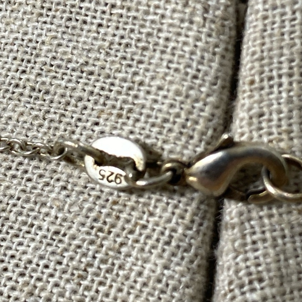 Tiffany & Co. Sterling 18” 727 FIFTH AVENUE NEW YORK WAVY NOTES TAG NECKLACE - Picture 5 of 9